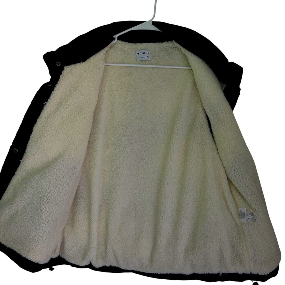 Ci Sono Black Fleece lined Puffer Vest - Picture 3 of 5